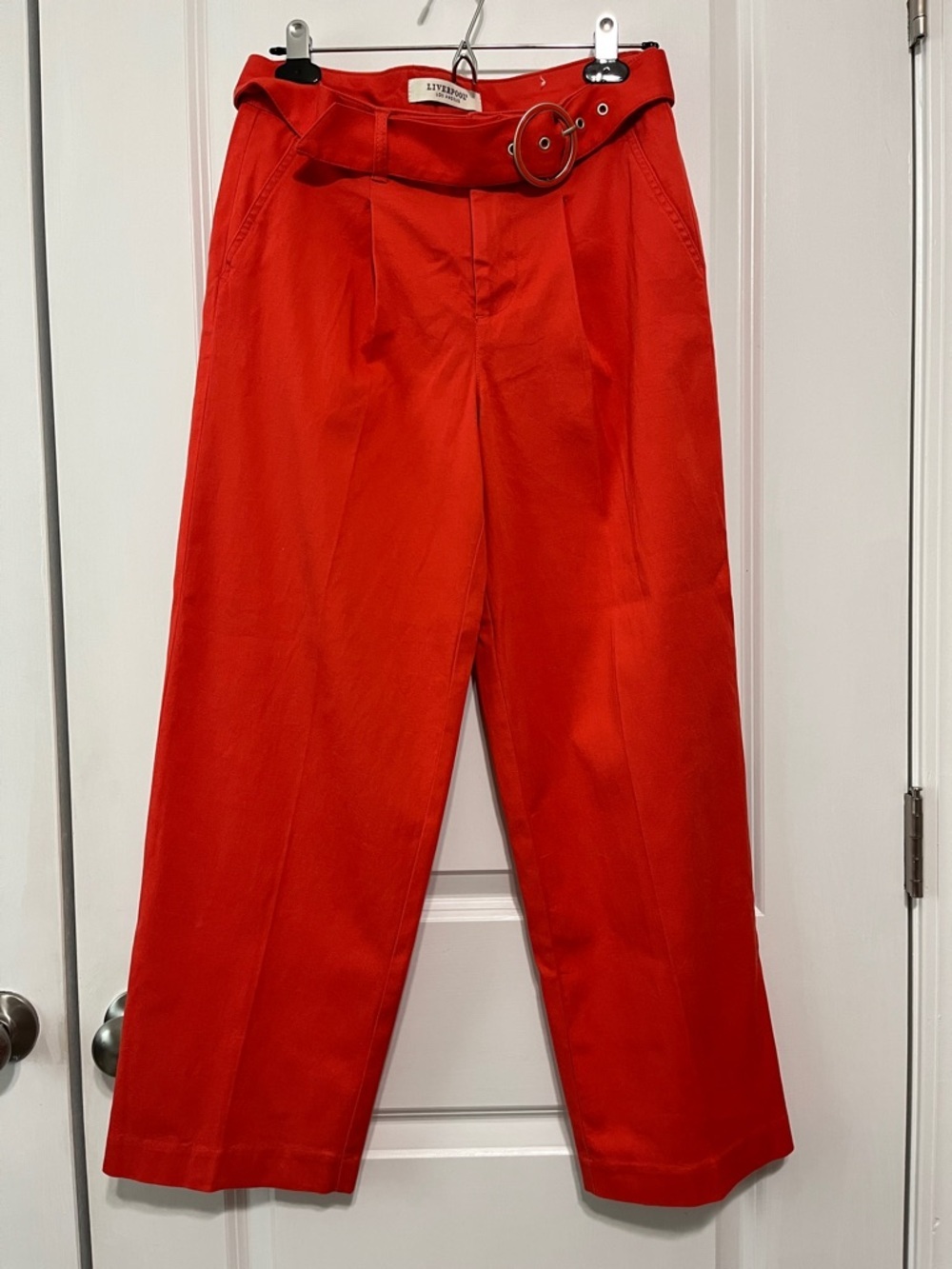 Liverpool Belted Front Pleated Straight Trouser Sz 2